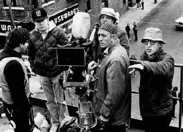 Woody and photographer Carlo di Palma on the set of 'Radio Days'